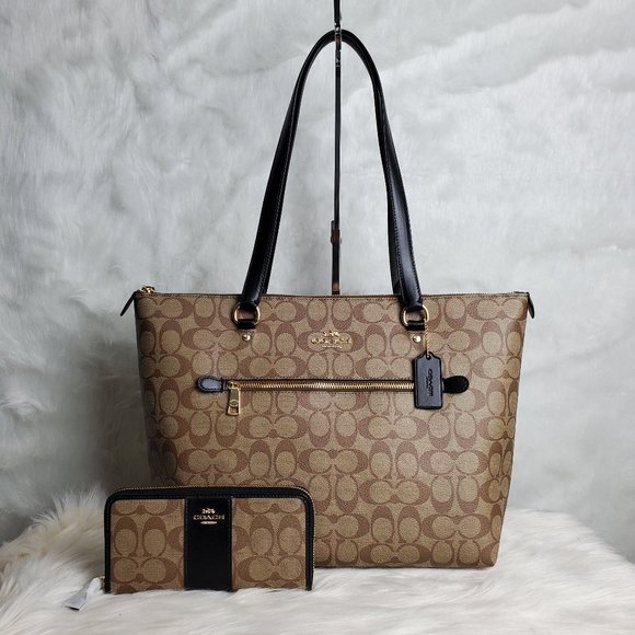 COACH GALLERY TOTE AND WALLET COMBO